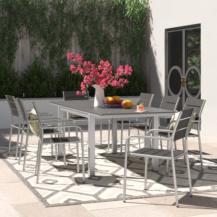 Modway Shore 9 Piece Outdoor Patio Aluminum Dining Set Wayfair